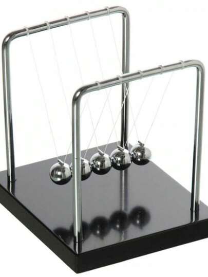 Pendulo De Newton Escritório Sala Enfeite Mesa Decoração Cor Preto