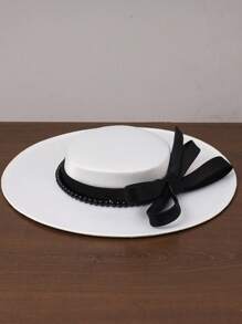 French Style Mini Hat, Bridal Hat, White Hat, Wedding Hat, Headdress Hat, Mini Hat, Women's Hat, Adult Hat, Retro Hat, Qipao Dress Hat, Veil Hat, Mini Hat, Women's Hat, Elegant Women's Hat, Women's Formal Hat - 1134 - View 4