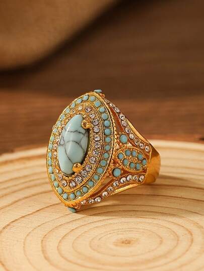 1pc Fashion Creative Elegant Unique Design Boho Engagement/Wedding Ring For Women, Ideal For Everyday Wear