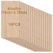 4/8/16/30pcs Craft Plywood - 8X4 Inches, 2mm Thick, Smooth Wood Boards, Suitable For Laser Cutting, DIY Projects, Architectural Models, Staining - Yellow Wood Boards