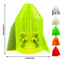 12 件/套 鱼饵插入管摇铃鱼体重塑料吵闹珠发声管适用于鲶鱼鲈鱼梭鱼