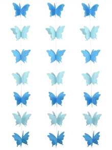 3D Butterfly Banner Decorative Paper Garland ,Paper Hanging Garland, Modern Butterfly Design Hanging Garland For Party Wedding, Birthday Theme Decor Hanging Garland Paper Bunting Banner Party Decorations Wedding Home Decor