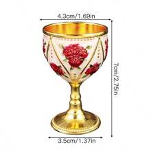 1pc Rose Design Stemware Glass, Suitable For Wine, Juice, Beverage, Water, High-End Restaurant And Home Use, Multi-Color Options, Decorative Tabletop Craft