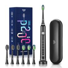 JTF  Electric Toothbrush For Adults - Teeth Whitening Toothbrush With 6 Brush Heads And A Travel Case, Fast Charging For 60 Days Use Waterproof Toothbrushes - màu đen - Xem 1
