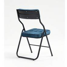 Klappstuhl 2 Stück Set, klappbare Esszimmerstühle mit Kissen, tragbare und zusammengebaute klappbare Extra Stühle für Gäste Küche Büro Hochzeit Party, Outdoor Camping Klappstühle