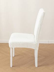 1PC, Swiss Roll, Dark Gray, L-Code Chair Cover, Four Seasons General, Elastic Non-Slip, Computer Chair Cover, Home General, L Code, Office, Stool Cover, Universal Backrest, Chair Cover - Jade White - View 5