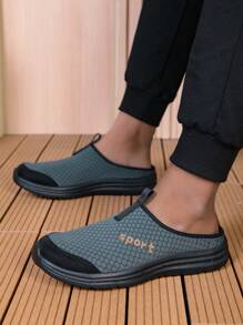 Sandalias deslizantes de malla para hombres, cómodas sandalias casuales de verano antideslizantes para exteriores
