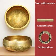 唱钵 3.15 英寸小号铜材质，声音清脆，适合醒悟、瑜伽、冥想、缓解心理压力，也可作为礼物赠送 - 彩色 - 查看 15