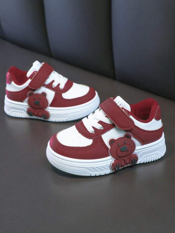 1 Pair Baby Burgundy Sports Shoes, Toddler Boys/Girls Spring Casual Soft Sole Walking Shoes, 2025
