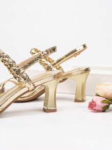 Strap High Heel Sandals For Women, Heel, Sexy Open Toe, Criss-Cross Buckle Strap, Suitable For Party And Daily Wear