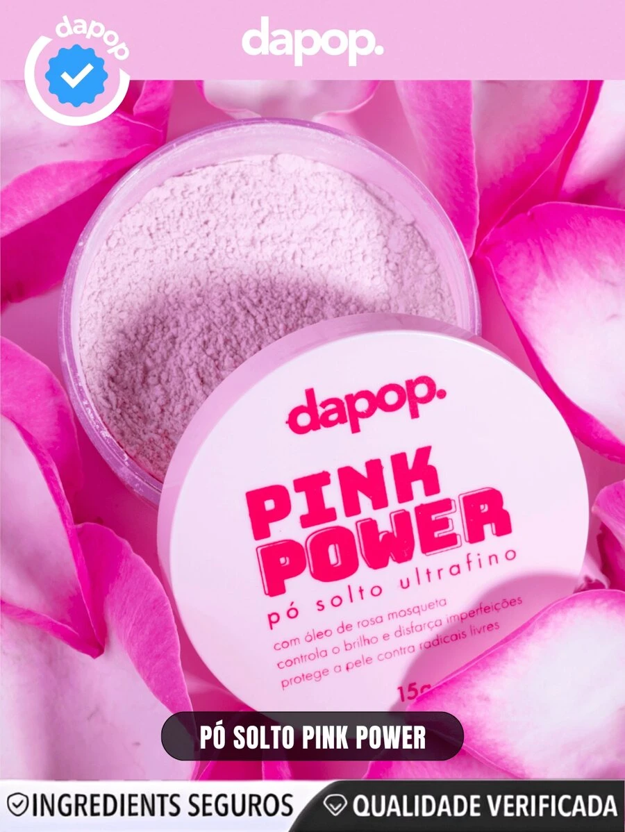 Pó Solto Pink Powder Rosa Mosqueta - Dapop Festa Junina - 01 Natural - Visão 1