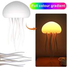 NetHong 2025 Jellyfish Hanging Light Voice Control Night Lights Atmosphere Lamp Base UK - White - View 4