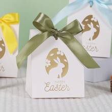 5PCS Easter Supplies Easter Gift Packaging Boxes Easter Egg Bags Candy Packaging Boxes Portable Gift Packaging Boxes Decorative Gift Candy Paper Boxes Happy Party Gift Mini Bag Easter Party Gift Storage Boxes