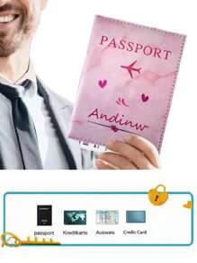 Perfektes Geschenk für Mutters Geburtstag, Jahrestag oder Muttertag. Personalisierter Mini-Reisepasshalter, Reisedokumentenorganizer und Kartenhalter, geeignet als Geschenk und für den täglichen Gebrauch, modisch und schön, stabil und robust, geeignet für Reisen, Geschäftsreisen, als Geschenk für Familie, Freunde, Paare, Geburtstage, Feiertage, Weihnachtsgeschenke - Verschiedenfarbig - Übersicht 7