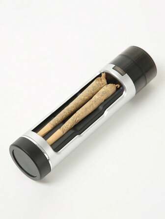1pc Portable 2-In-1 Manual Vanilla Bean Grinder And Storage Container, No Electricity Required, Easy To Use Grinder With Holder,