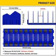 Práctico organizador de alicates, soporta hasta diez alicates, cajón de herramientas, organizador de herramientas resistente, estante de almacenamiento que ahorra espacio - Azul - Ver 5