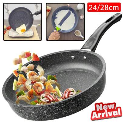 28cm/26cm/24cm Non-Stick Frying Pan Fry Cooking Cookware Durable, Lightweight, Cool-Handle, Perfect For Everyday Cooking Kitchen Tool