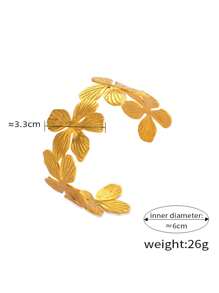 Creative And Fashionable Flower Bracelet Set, Women's Pearl Bracelet, Light Luxury Material Light Titanium Steel Countryside Style Open Bracelet, Party Jewelry Best Friend's Gift