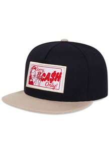 1pc Men's Fashionable CASH Money Hat Hip Hop Cap, Fashionable Outdoor Adjustable Sun Protection Unisex Lovers Baseball Cap Snapback Hat For Spring And Autumn Travel, Beach Party Truck Hat - CASH - 查看 3