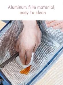 1pc Personalized Lunch Bag, Insulated Thermal Cooler Bag, Large Capacity Lunch Box Bag, Portable Tote Bag Multifunctional Picnic Bag, Suitable For Kitchen, Picnic, Gathering, Student, Office Worker, Teacher, Perfect Gift For Family, Friend, Boyfriend/Girlfriend, Christmas, Valentine's Day, Birthday - Multicolor - View 6