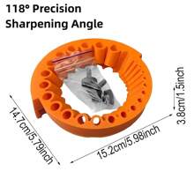 钻头磨刀器、电动钻头研磨附件、旧钻头研磨机、用于研磨钻头的巨型刀片角磨机、用于研磨 125 毫米研磨机的 2 至 13 毫米钻头 - 彩色 - 查看 6