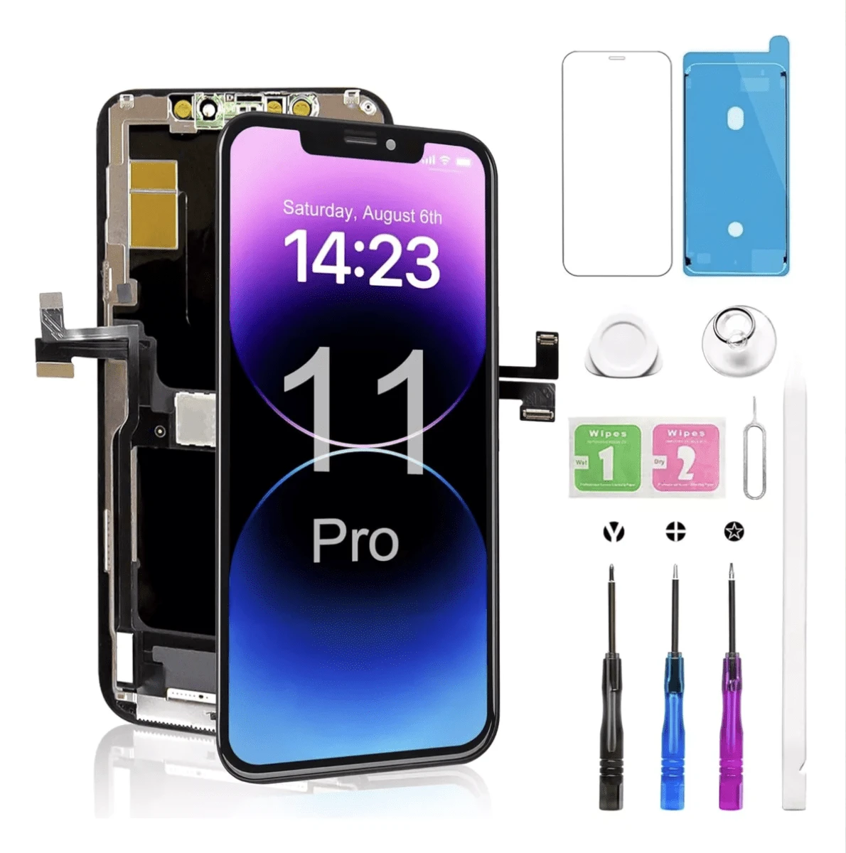 Pantalla Display iPhone 11 Pro Calidad Original Full Vision - Negro - Ver 1