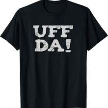 ¡Uff Da! Camiseta divertida noruega - Negro - Ver 1