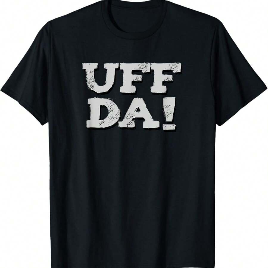 ¡Uff Da! Camiseta divertida noruega - Negro - Ver 1