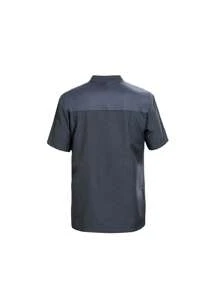 Áo khoác đầu bếp phong cách Trung Quốc, tay ngắn, thoáng khí & bền, lưới thông gió phía sau, thiết kế họa tiết mây Trung Quốc, ý nghĩa tốt lành, dành cho cả nam và nữ, thích hợp cho dịch vụ ăn uống, tiệm bánh, bếp khách sạn, nhà hàng, căng tin, xuân/thu/đông, áo khoác đầu bếp tay ngắn màu xám, có sẵn cỡ nhỏ - màu đen - Xem 3