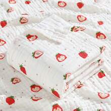 1pc Baby Bubble Gauze Hooded Bath Towel, Newborn Baby Blanket