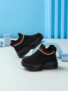 Infant Baby Casual Shoes All Season Breathable Soft Durable Versatile Slip-On Walking Shoes Sports Sneakers - Black - View 2