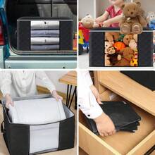 3 Pack Clothes Storage Bag Organizer - 深灰色 - 查看 8
