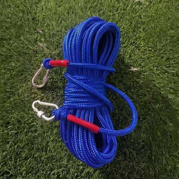 10م / 20م حبل نايلون بنواة سلك فولاذي مقوى، حبل غسيل للملابس والفراش والربط وتعليق الشرفة بدون حاجة لثقب، متعدد الاستخدامات