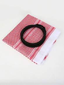 阿拉伯头巾 沙漠头巾 围巾 披肩 阿拉伯围巾 头饰 带阿加尔绳