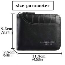 1 pieza Billetera personalizada con nombre para hombres, billetera de PU corta personalizada para hombres, billetera simple y portátil para tarjetas de crédito/ID, billetera de monedas con múltiples ranuras de moda para hombres, regalo ideal para compañeros de clase, novios, esposos, padres, ceremonia de graduación, Día de San Valentín, aniversario, Día del Padre
