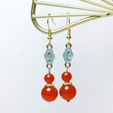 1 件传统风格红玛瑙葫芦形女士吊坠，适合日常佩戴和母亲节礼物 - 紅色 - 查看 1