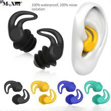 2pcs High-Efficiency Noise-Proof Earplugs, Waterproof Earplug, Easily Portable Earplugs, Features: Highly Effective Noise-Proof, 100% Waterproof, Convenient To Carry, Small And Lightweight Earplugs, Silicone Earplugs, Comfortable To Wear For Sleeping, Suitable For Swimming, Running, Sleeping, And Noisy Places, Suitable For Both Men And Women, Multi-Purpose Earplugs, Reusable Earplugs