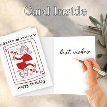 1 bucată, felicitare de zi de naștere pentru regina mamei, cea mai bună felicitare de aniversare pentru mama, la mulți ani, felicitare de ziua mamei - plic inclus