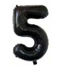 16 英寸黑色字母和数字气球铝箔氦气黑色字母派对气球聚酯薄膜气球字母和数字气球铝箔适用于生日婚礼周年派对装饰 - 黑色 - 查看 40