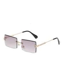 Rimless Fashion Glasses For Women Men Luxury Vintage Fashion Shades Travel Outdoor Glasses