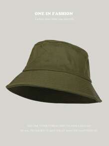 Custom Logo Versatile All-Match Solid Color Bucket Hat, Unisex Outdoor Summer Sun Protection Hat, Foldable - A - View 8