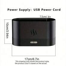 1pc Colorful Humidifier, Dynamic Sound Pickup Home Large Capacity Fog Volume, Air Aromatreatment Machine 3D Simulation Flame Aromatherapy Machine Home Desktop Indoor Diffuser Essential Oil Diffuser Automatic Spray Simulation Of Volcanic Flame Aromatherapy Machine