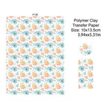 Natural Series Flowers Leaves Colored Pattern Polymer Clay Transfer Paper Disposable Stickers Printing Paper Earrings Making