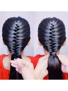 1pc Herringbone Braiding Hair Styling Tool, Hair Bun Maker, Daily Hair Accessory, French Braiding Magic Twist Holder For Beginners, Girls, Women