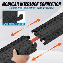 The 3-Piece/2-Piece Cable Protection Ramp Set, Or The Drop-Over Cable Protection Ramp, Can Support Up To 2,000 Pounds Per Axle. It Is Suitable For Both Indoor And Outdoor Use, And Is An Ideal Choice For Offices, Homes, And Warehouses. - 39.37 X 5.12 X 0.79 In(1) - View 6