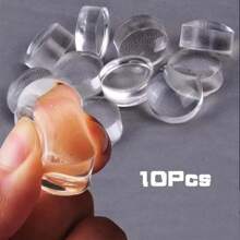 2/10Pcs Silicone Nail Art Stamper Replacement Heads 2.8cm Transfer Pattern Plate Nail Stamp Clear Stamping DIY Manicure Tools - Clear - View 8