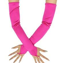 1 đôi găng tay dài không ngón kiểu dáng thanh lịch, cổ điển, màu trơn, thích hợp cho tiệc tùng, hẹn hò, đám cưới, tiệc sinh nhật, biểu diễn, cosplay, các sự kiện buổi tối mùa hè. - A - Xem 2