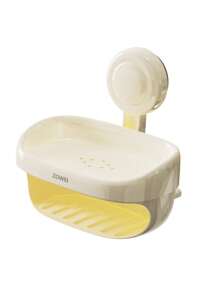 1 件双层壁挂式肥皂架，无需钻孔浴室肥皂盒，适用于浴室配件、肥皂盒、浴室存储和整理的储物收纳架 - 彩色 - 查看 2