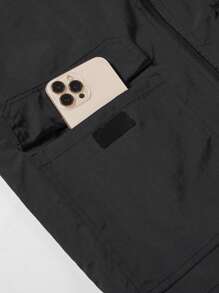 Nouvelle 2025 Gilet casual d'été unicolore pour hommes, gilet de pêche multipoches simple et élégant pour l'extérieur, multifonction - Noir - Voir 8