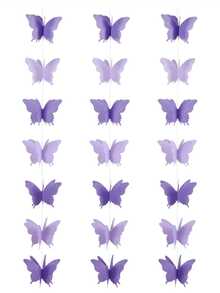 3D Butterfly Banner Decorative Paper Garland ,Paper Hanging Garland, Modern Butterfly Design Hanging Garland For Party Wedding, Birthday Theme Decor Hanging Garland Paper Bunting Banner Party Decorations Wedding Home Decor